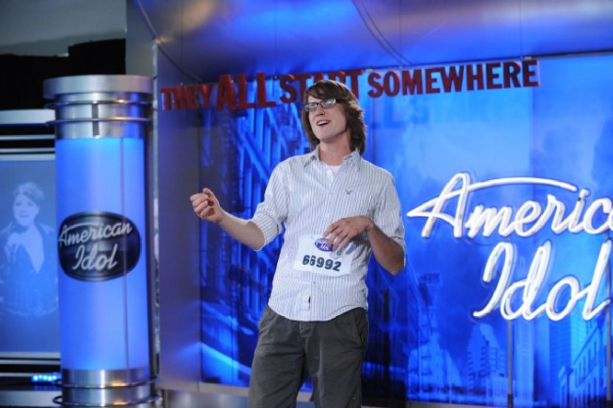 AMERICAN IDOL: Scott Dangerfield from Milwaukee, WI. performs in front of the judges on Wednesday, Jan. 26 on FOX. CR: Michael Becker / FOX. at AMERICAN IDOL Milwaukee Auditions