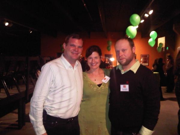 Michael Mulhern with Emily Paton Davies (Ensemble) and Jarrad Holbrook (Ensemble) Photo