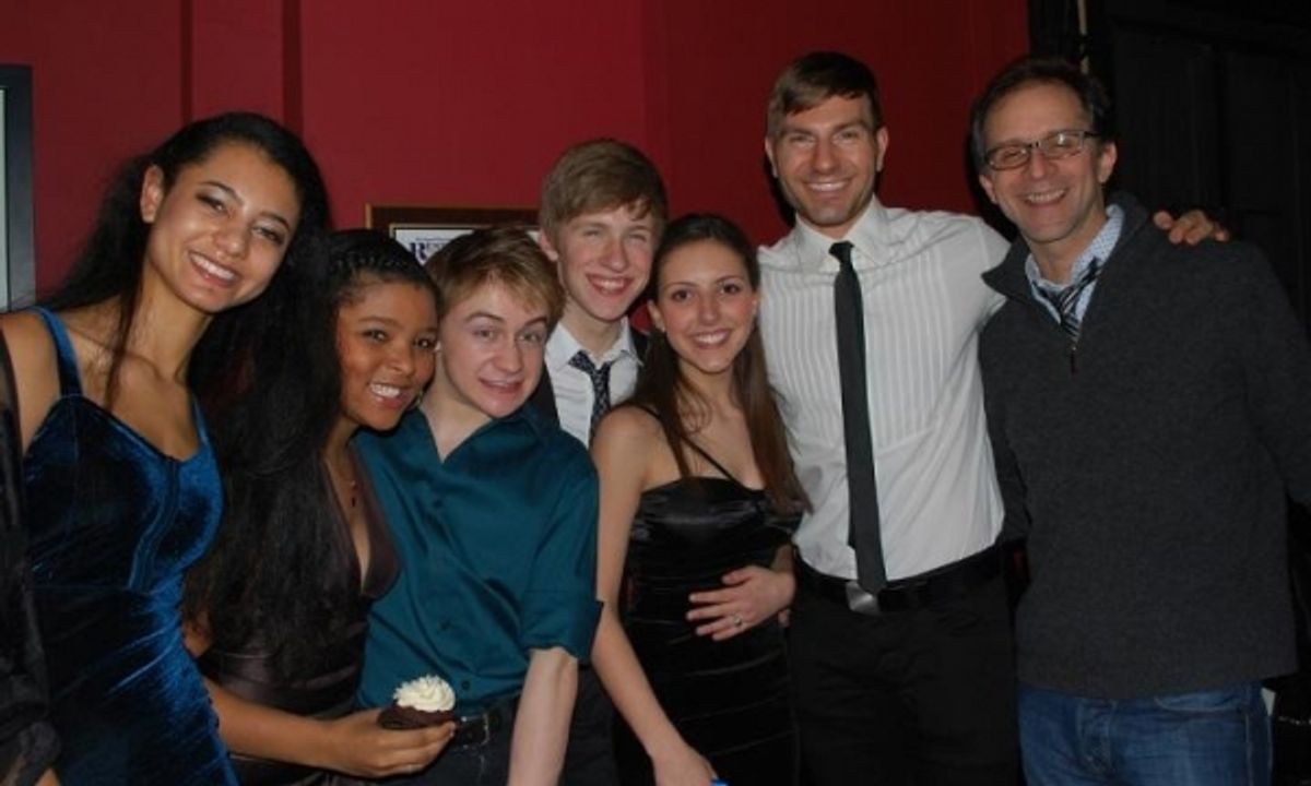 Taryn Riemer, Brynn-Williams (Jill Rogers), Riley Costello (Paperboy), Charles Franklin (Timothy Reynolds), Friend, Karl Warden, and John Rando (Director) at 