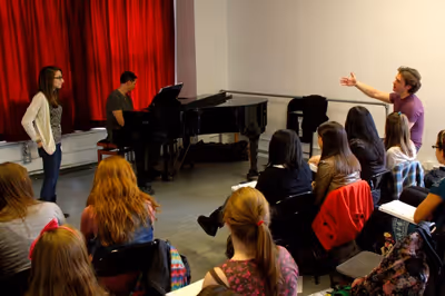 Jonathan Groff coaches Alexis Molnar Photo