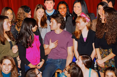 Jonathan Groff and the students of Broadway Artists Alliance Photo