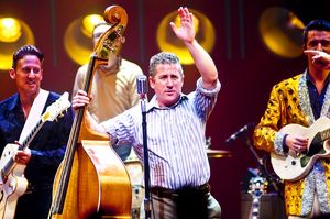 Lee Rocker & the cast of Million Dollar Quartet @ BroadwayWorld Lee Rocker & the cast of Million Dollar Quartet Photo