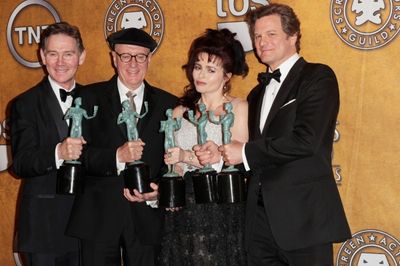 Geoffrey Rush, Helena Bonham Carter and Colin Firth Photo