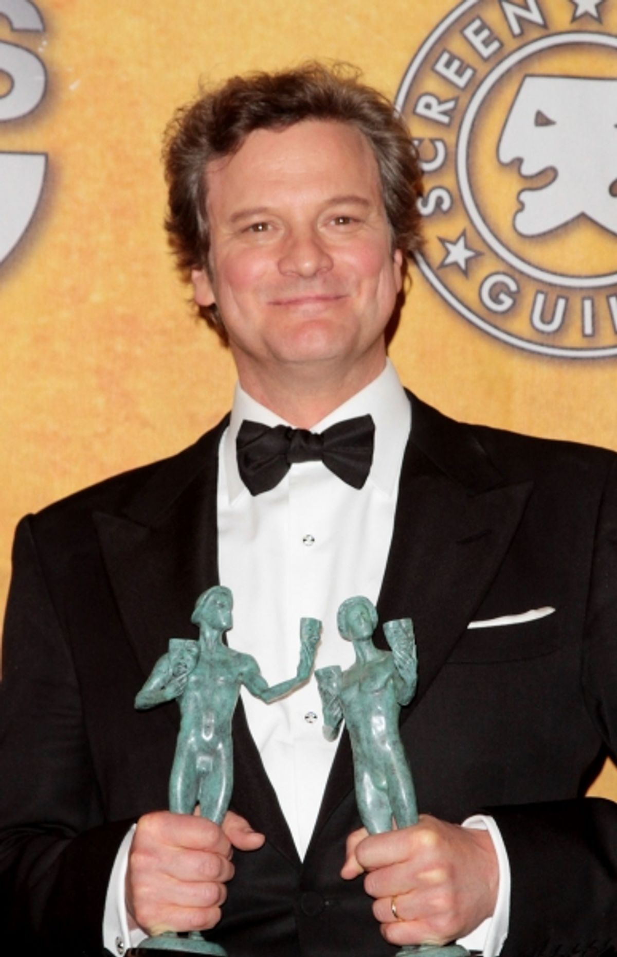 Colin Firth pictured at the 17th Annual Screen Actors Guild Awards Press Room held at The Shrine Auditorium in Los Angeles, California on January 30, 2011 at 