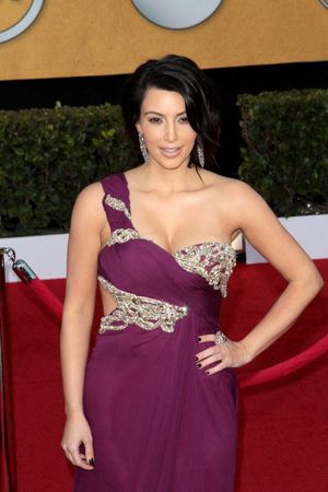 Kim Kardashian pictured at the 17th Annual Screen Actors Guild Awards held at The Shr Photo