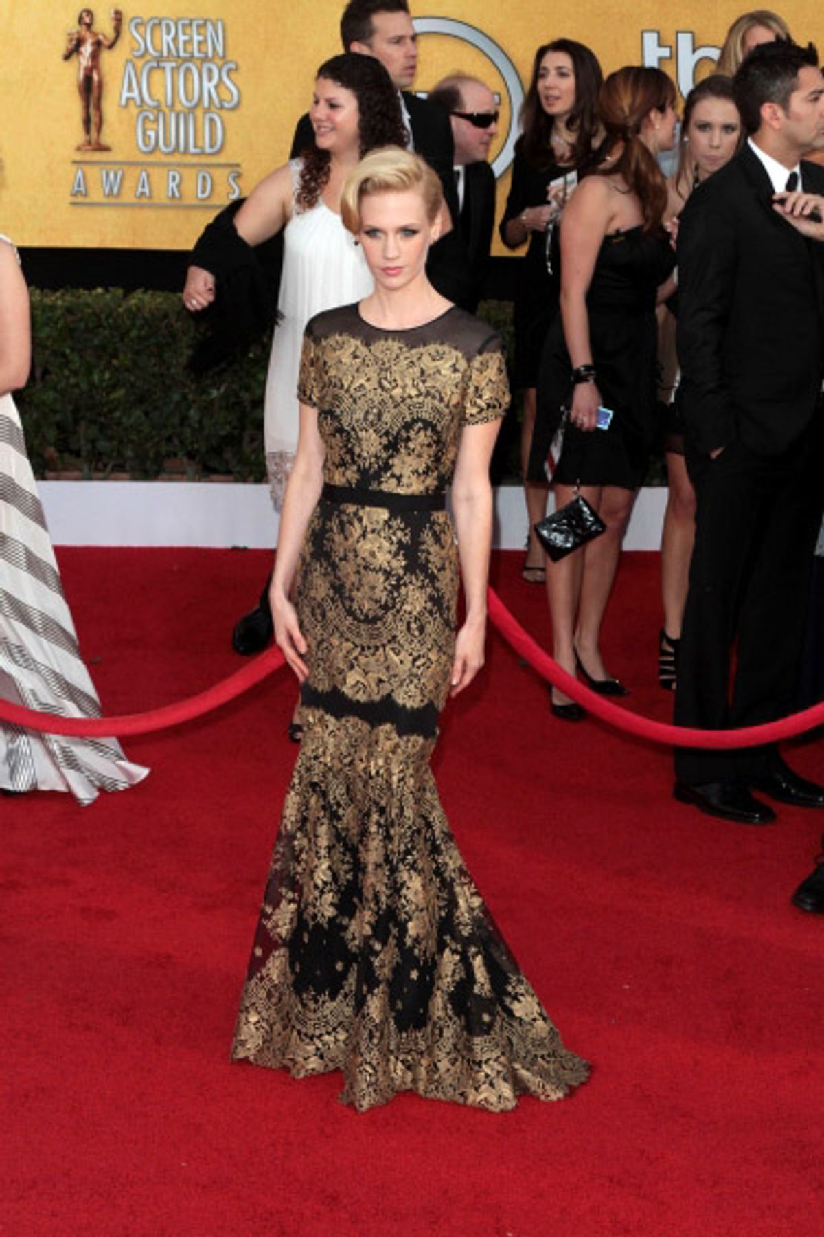 January Jones pictured at the 17th Annual Screen Actors Guild Awards held at The Shrine Auditorium in Los Angeles, California on January 30, 2011 at 