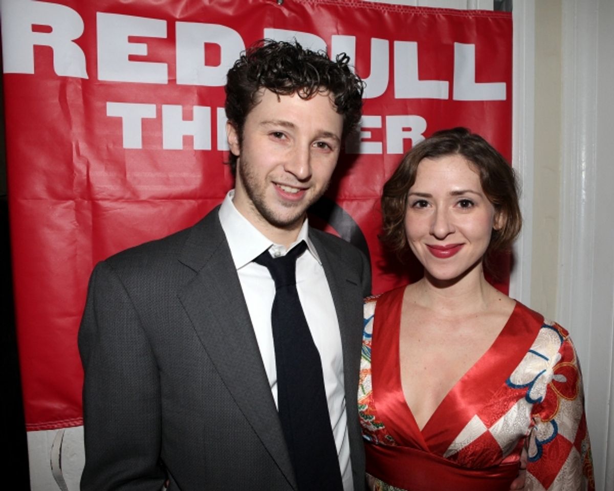 Adam Green & Miriam Silverman attending the After Party for the Red Bull Theatre Revival of 'The Witch Of Edmonton' at Theatre at St. Clement's in New York City. at 