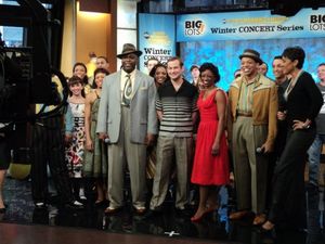  Chad Kimball and Montego Glover and the cast of Memphis Photo
