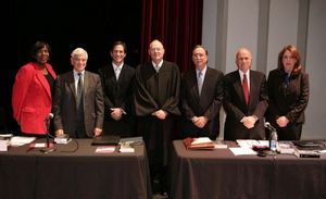 Prosecution team Danette Meyers, Dr. Ronald Markman, Nathan J. Hochman, Supreme Court Photo
