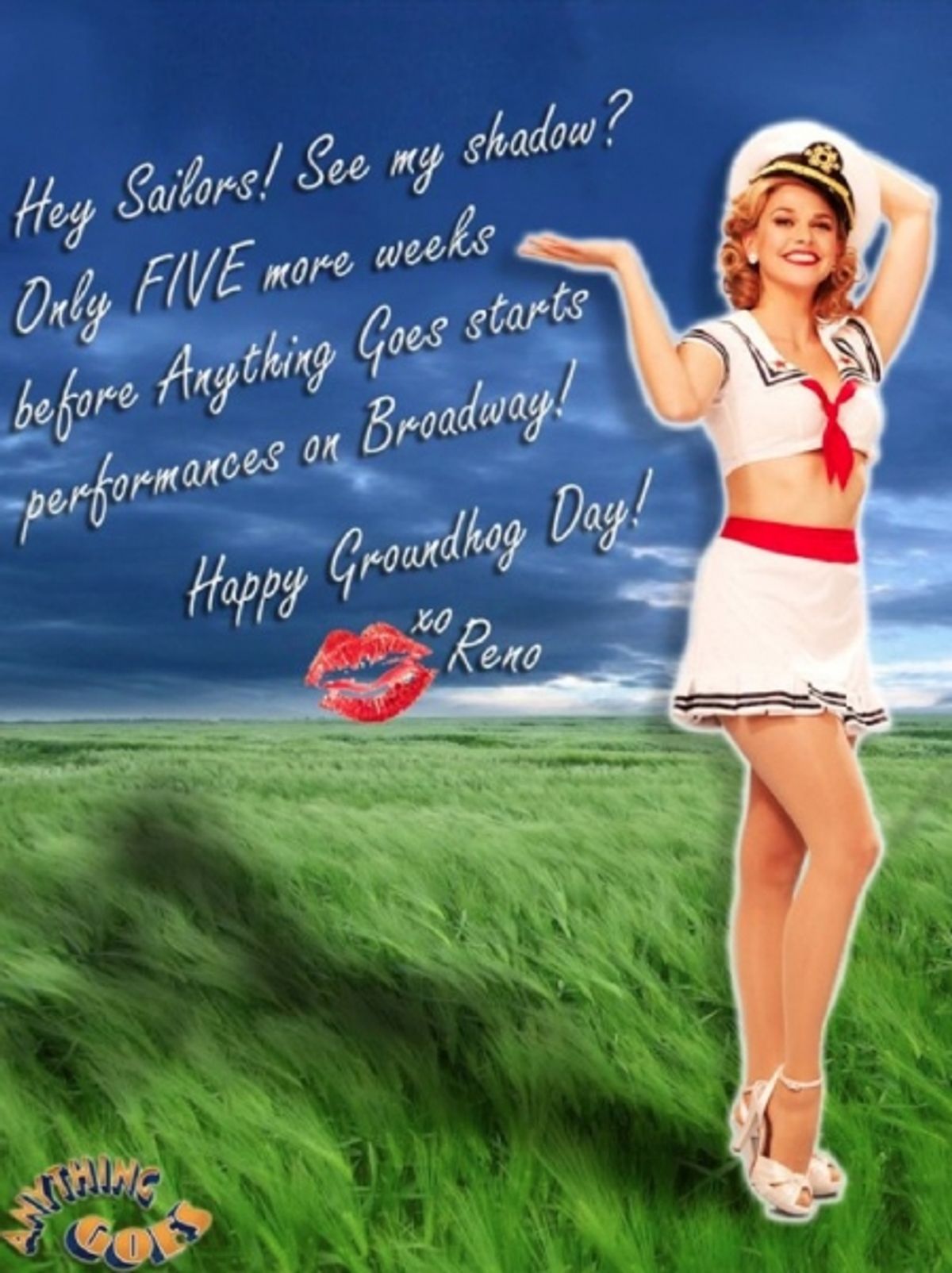 Sutton Foster as 'Reno Sweeney' at 