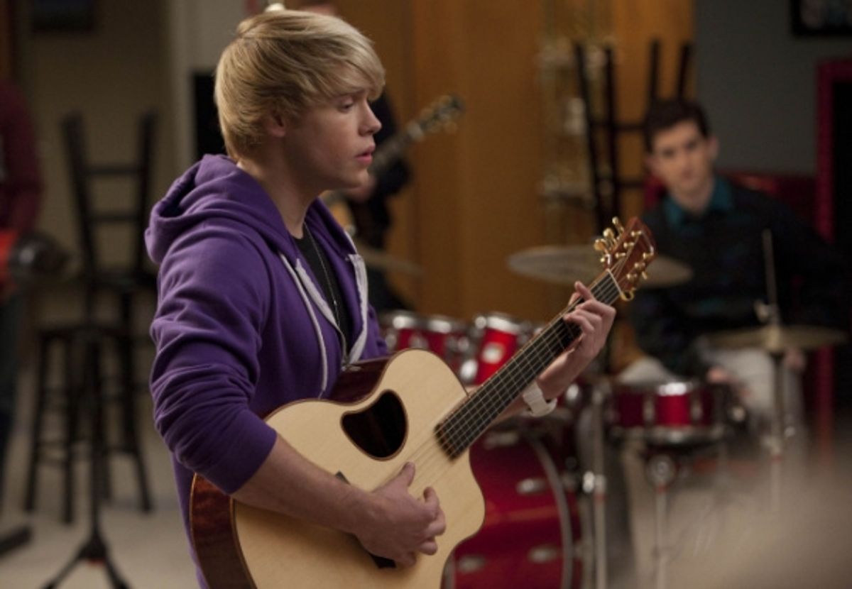 GLEE: Sam (Chord Overstreet) performs in the 'Comeback' episode of GLEE airing Tuesday, Feb. 15 (8:00-9:01 PM ET/PT) on FOX. Ã‚Â©2011 Fox Broadcasting Co. CR: Adam Rose/FOX at 