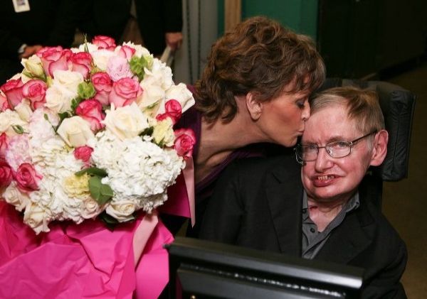 Jane Fonda and Stephen Hawking Photo