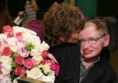 Jane Fonda and Stephen Hawking Photo