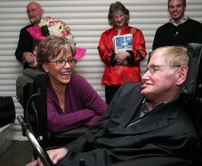 Jane Fonda and Stephen Hawking Photo