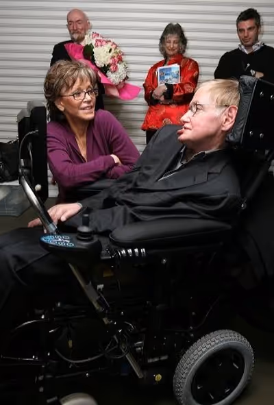 Jane Fonda and Stephen Hawking Photo