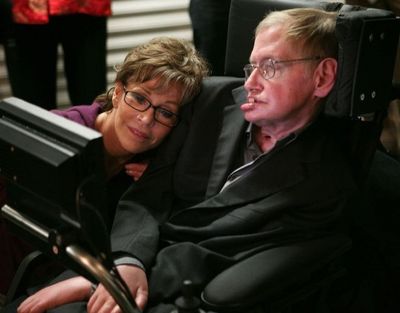 Jane Fonda and Stephen Hawking Photo