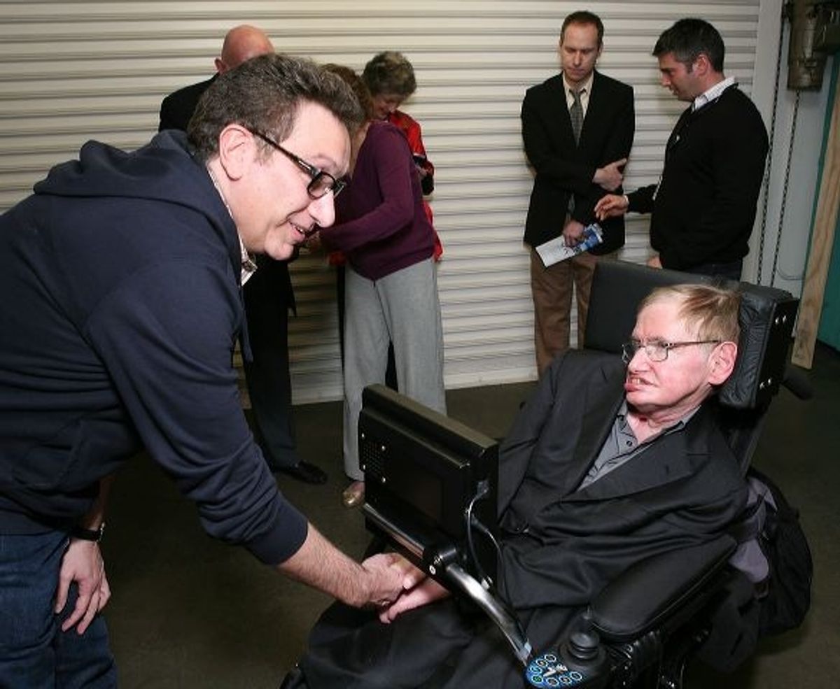 Moises Kaufman and Stephen Hawking at 