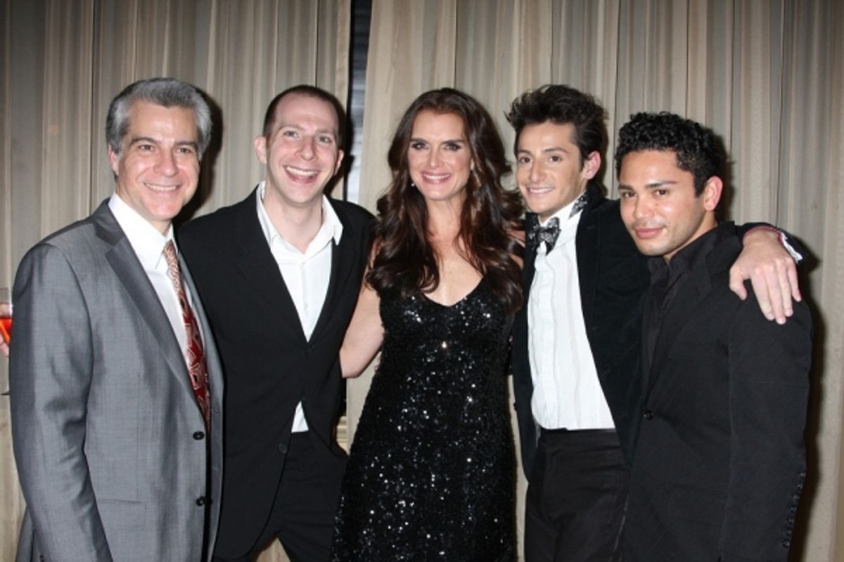 Mark Waldrop, Charlie Alterman, Brooke Shields, Frankie Grande and Isaac Calpito at 