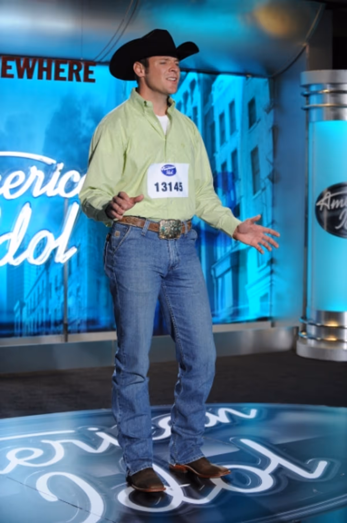 AMERICAN IDOL: AUSTIN: John Wayne Schulz, 22, from Karnes City, TX. performs in front of the judges on Wednesday, Feb. 2 on FOX. CR: Michael Becker / FOX. at AMERICAN IDOL February 2 Auditions
