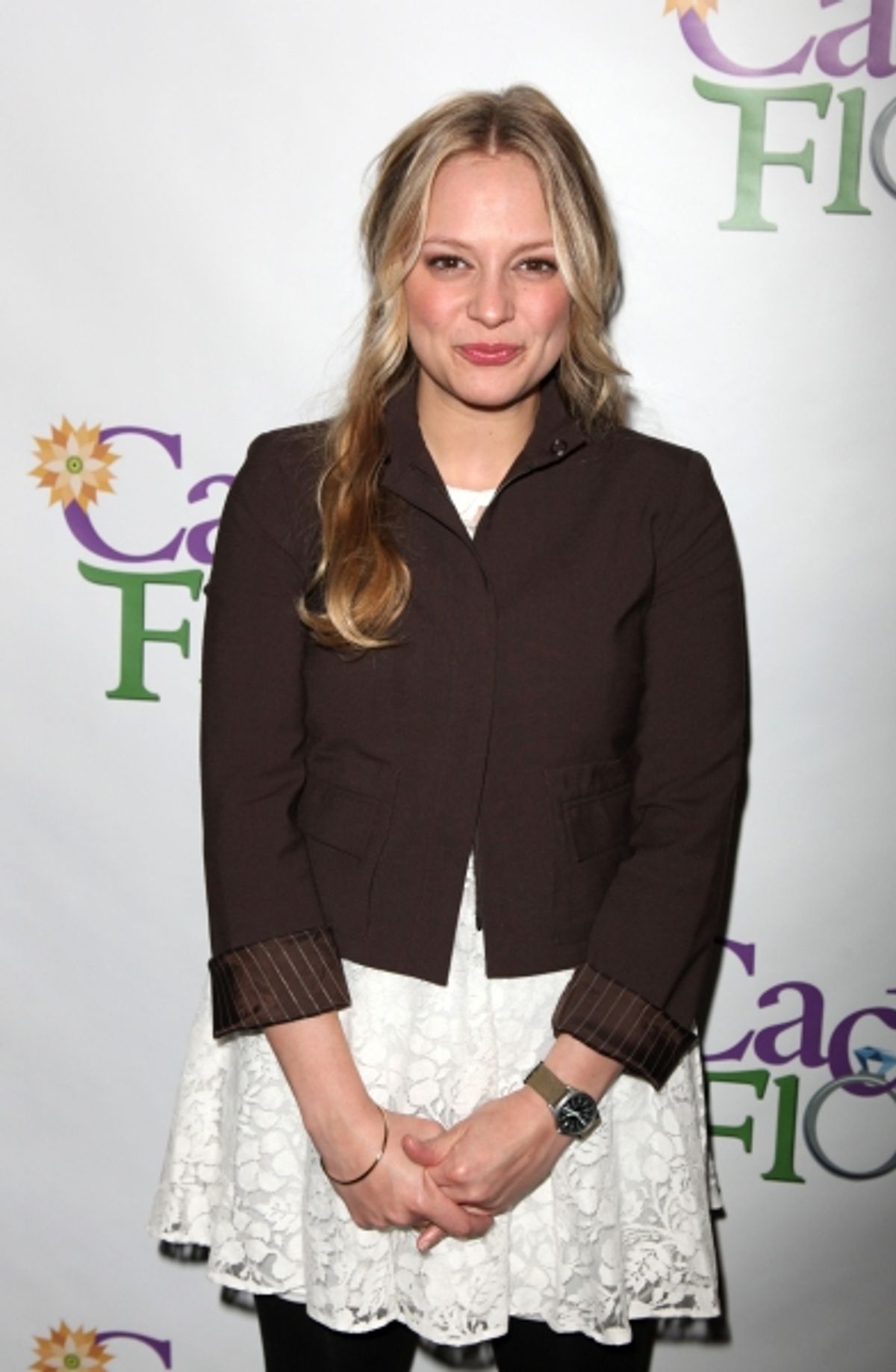 Jenni Barber attends the 'Cactus Flower' Meet & Greet the Press event at the Westside Theatre in New York City. at 