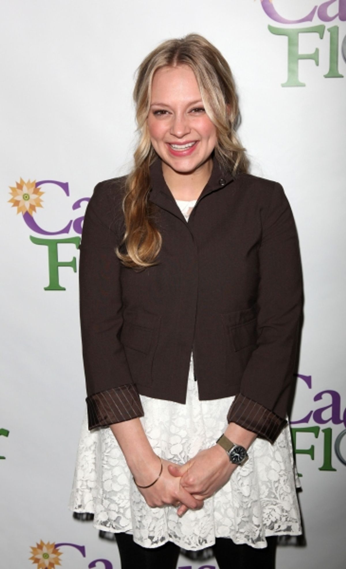 Jenni Barber attends the 'Cactus Flower' Meet & Greet the Press event at the Westside Theatre in New York City. at 