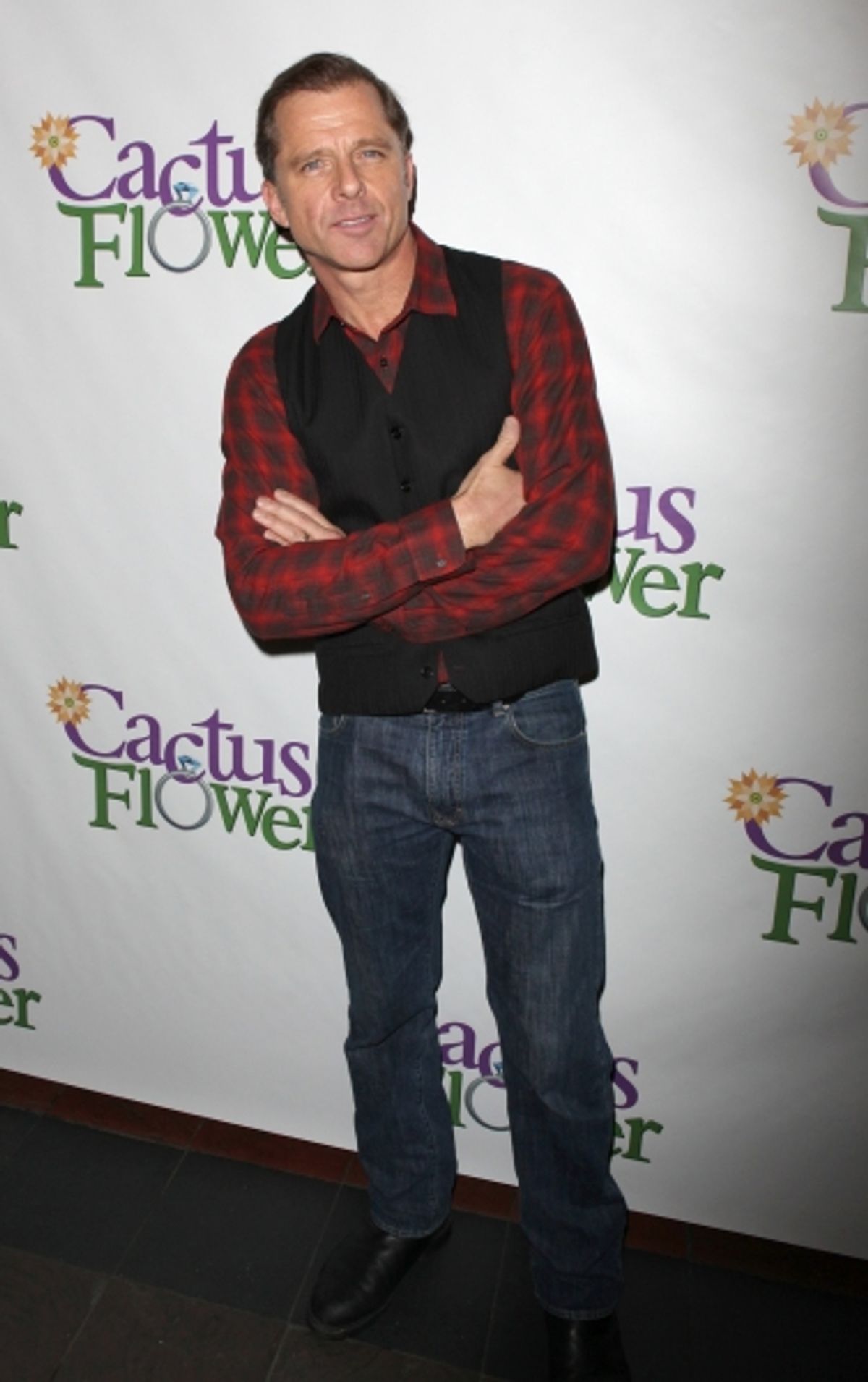 Maxwell Caulfield attends the 'Cactus Flower' Meet & Greet the Press event at the Westside Theatre in New York City. at 