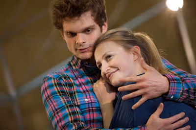 Andrew Durand (Guy) & Carly Bawden Photo