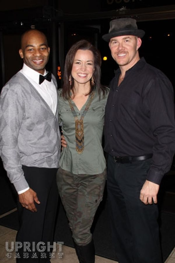 Brandon Victor Dixon, Michelle Duffy and Todd Schroeder backstage at Upright Cabaret' Photo