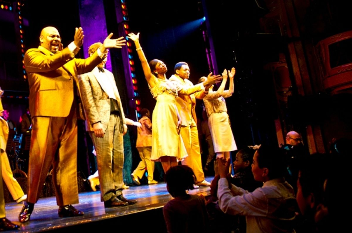 J. Bernard Calloway and Montego Glover with the cast of MEMPHIS at 