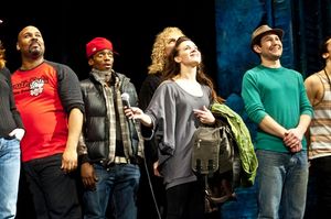 Chad Kimball with the cast of MEMPHIS Photo