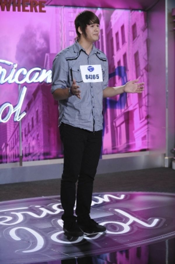 AMERICAN IDOL: Los Angeles: Daniel Gomez, 18, from Corcoran, CA performs in front of  Photo