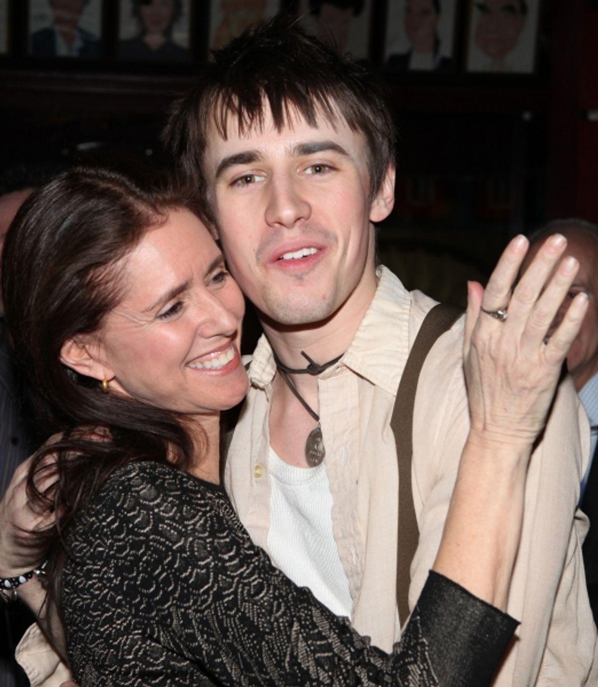 Julie Taymor & Reeve Carney attending the 'Spider-Man Turn Off The Dark' Benefit for The Actors Fund at a Pre-Show Cocktail Reception held at Sardi's Restaurant in New York City at 