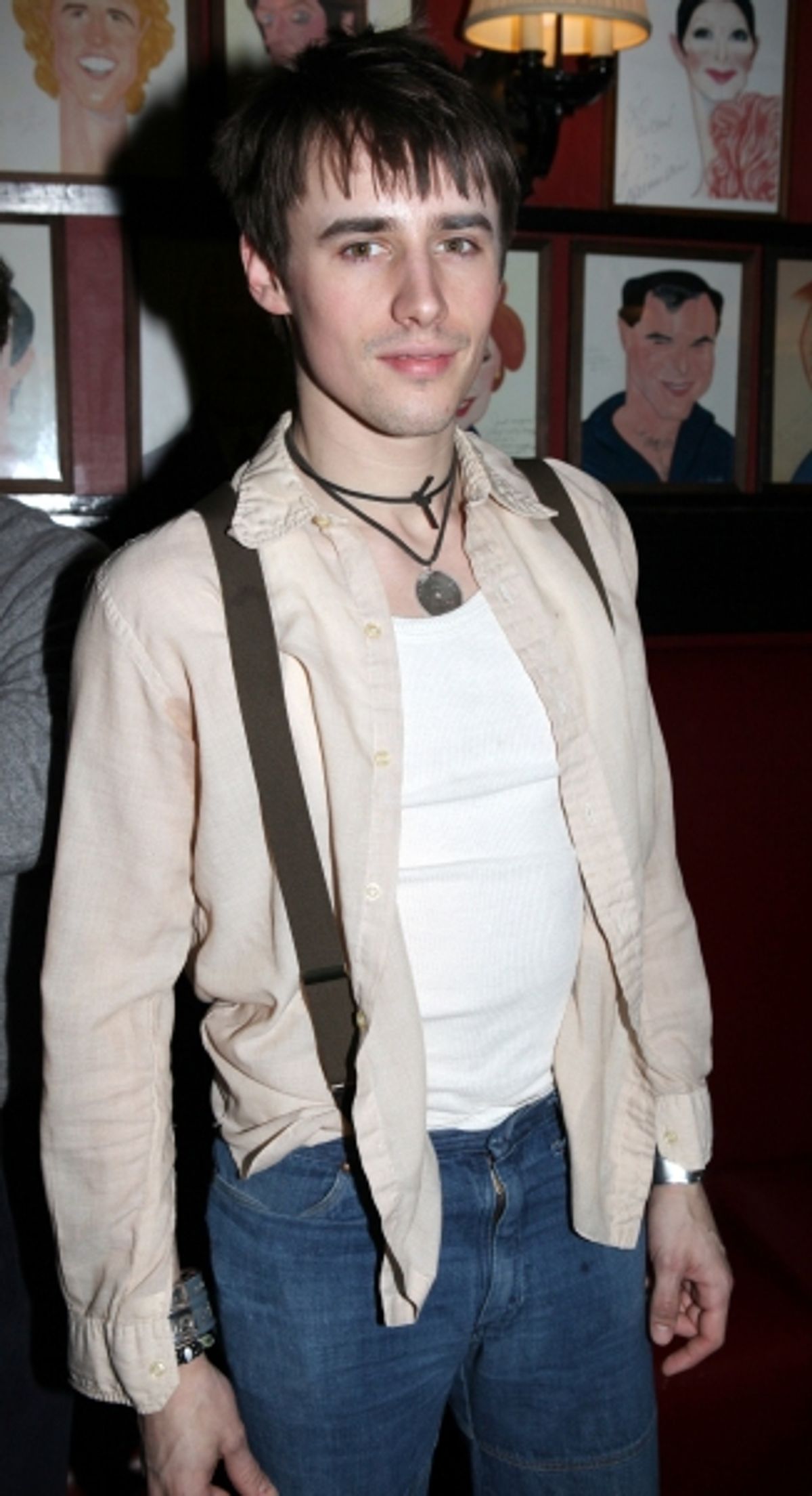Reeve Carney attending the 'Spider-Man Turn Off The Dark' Benefit for The Actors Fund at a Pre-Show Cocktail Reception held at Sardi's Restaurant in New York City at 