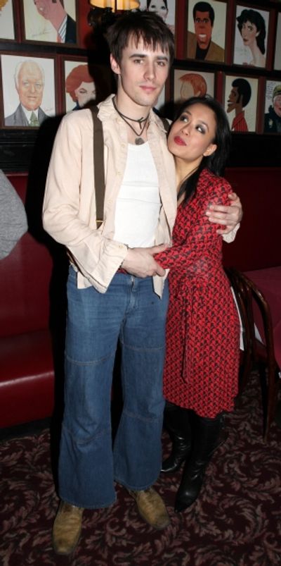 Reeve Carney & T.V. Carpio attending the 'Spider-Man Turn Off The Dark' Benefit for T Photo