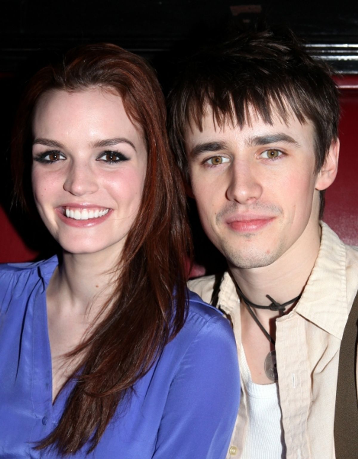 Jennifer Damiano & Reeve Carney attending the 'Spider-Man Turn Off The Dark' Benefit for The Actors Fund at a Pre-Show Cocktail Reception held at Sardi's Restaurant in New York City at 