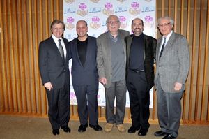 Maury Yeston, Stephen Cole, Thomas Meehan, David Krane and Sheldon Harnick Photo