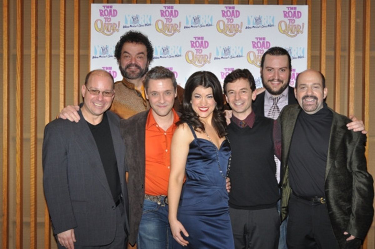 Stephen Cole, Bill Nolte, James Beaman, Sarah Stiles, Keith Gerchak, Bruce Warren and David Krane at 