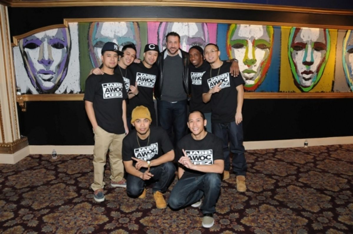 Joey Fatone with Jabbawockeez  at 