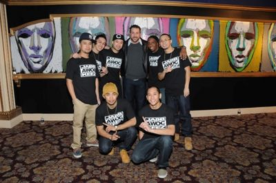 Joey Fatone with Jabbawockeez  Photo