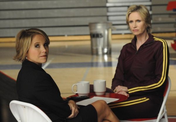 Photo Flash: Katie Couric & Jane Lynch on GLEE — photo 1 of 2