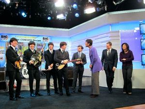 Cast of RAIN with George Stephanopoulos, Robin Roberts, Sam Champion, Juju Chang  Photo
