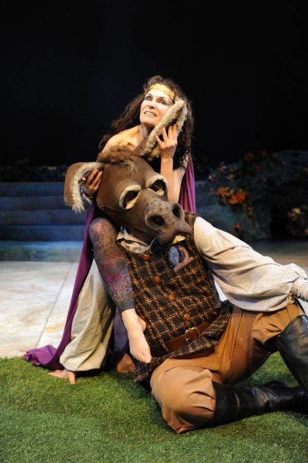 Kathleen McCall as Titania and Lawrence Hecht as Bottom Photo