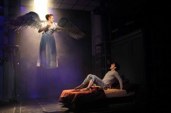 Sofia Jean Gomez as 'The Ange' and Michael Urie as 'Prior Walter' Photo