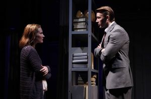 Keira Keeley as 'Harper Pitt' and Bill Heck as 'Joe Pitt' Photo