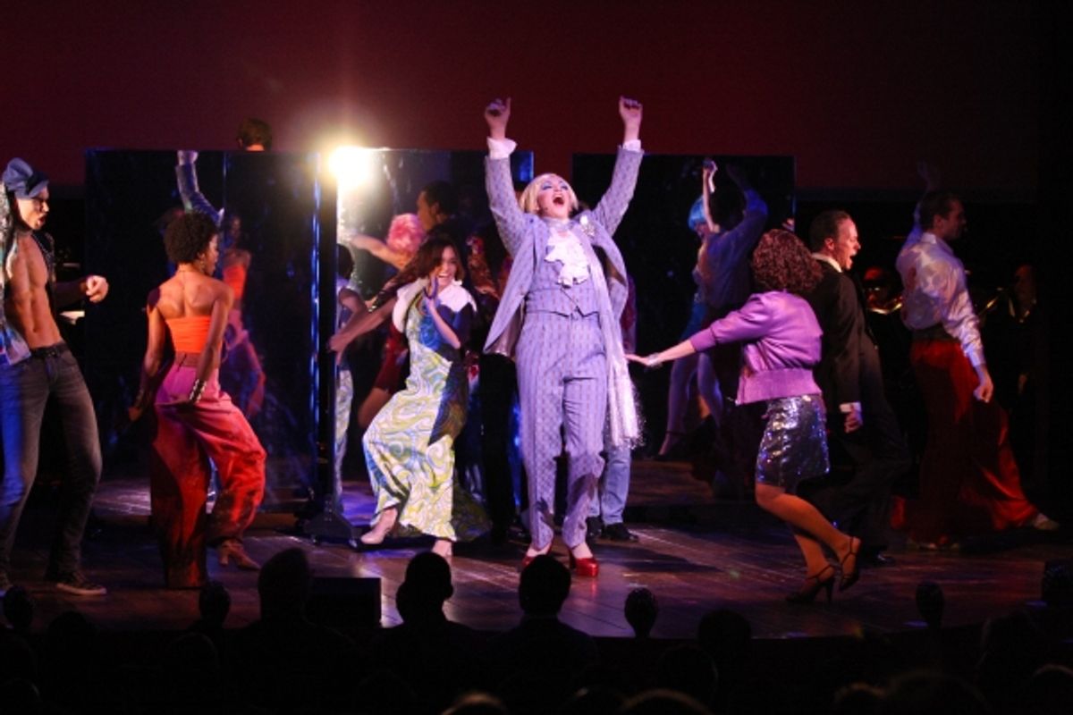 Brian Charles Rooney and the Ensemble in 'One Halloween' and 'But Alive' from APPLAUSE at 