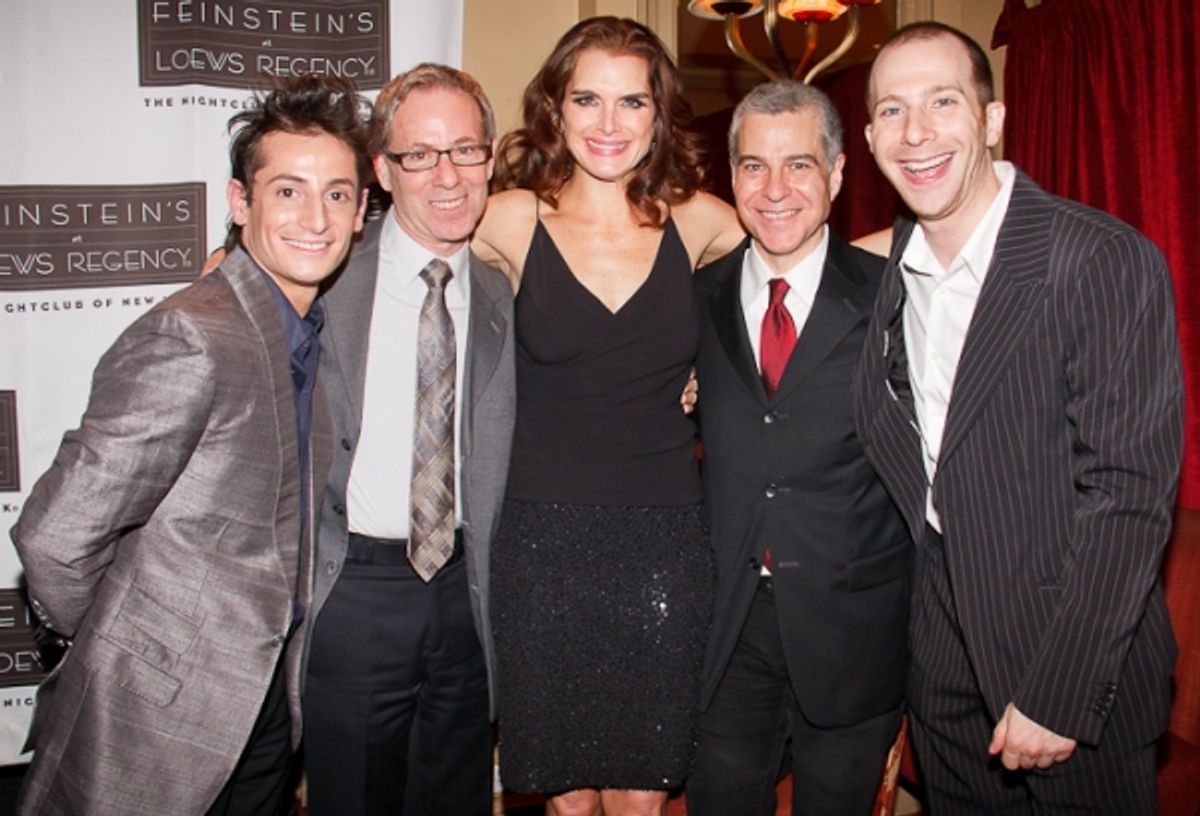 Frankie James Grande, Brooke Shields and Mark Waldrop and her production team at 
