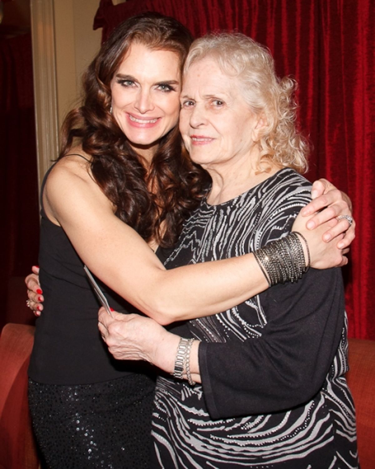 Brooke Shields and her mother at 