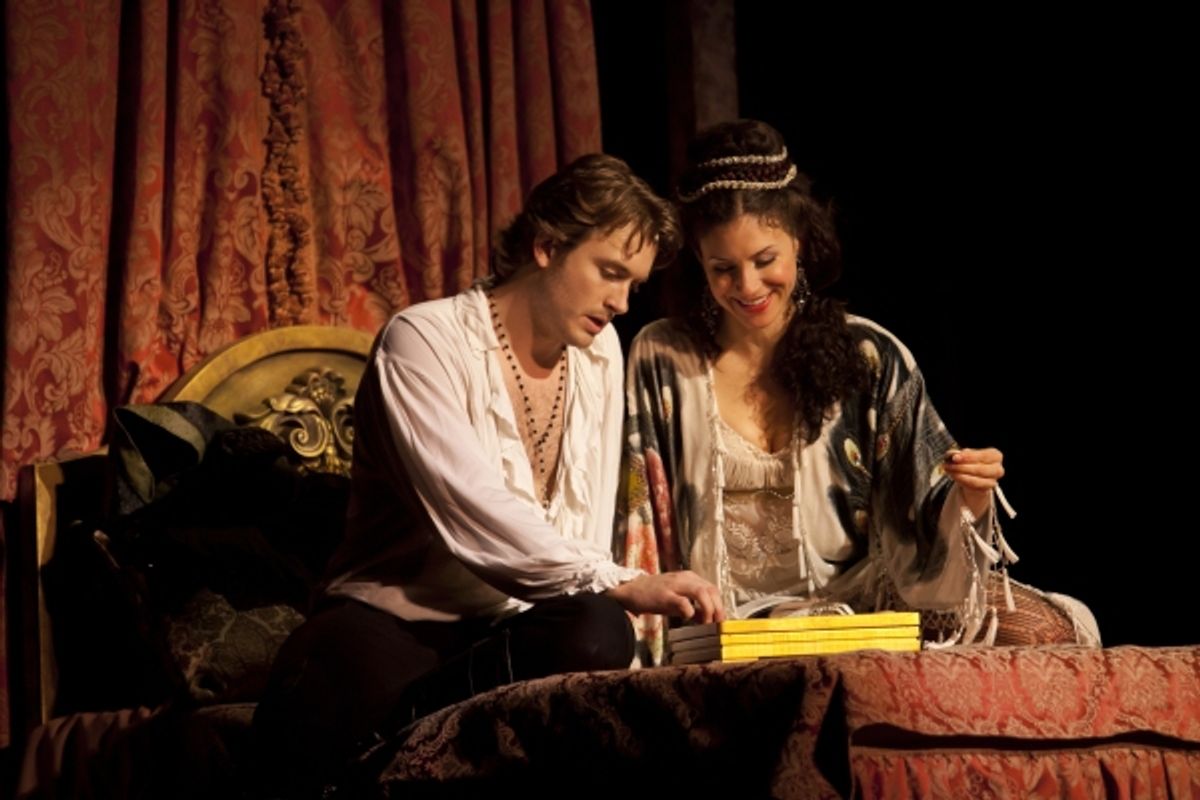 Jenny Powers as Veronica Franco and James Snyder as Marco Venier at 