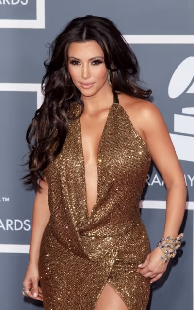Kim Kardashian pictured at The 53rd Annual GRAMMY Awards held at Staples Center in Lo Photo
