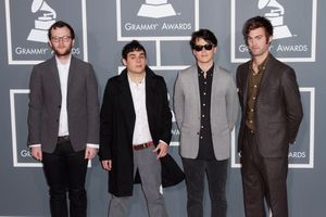 Musicians Chris Baio, Rostam Batmanglij, Ezra Koenig and Chris Tomson of the band Vam Photo